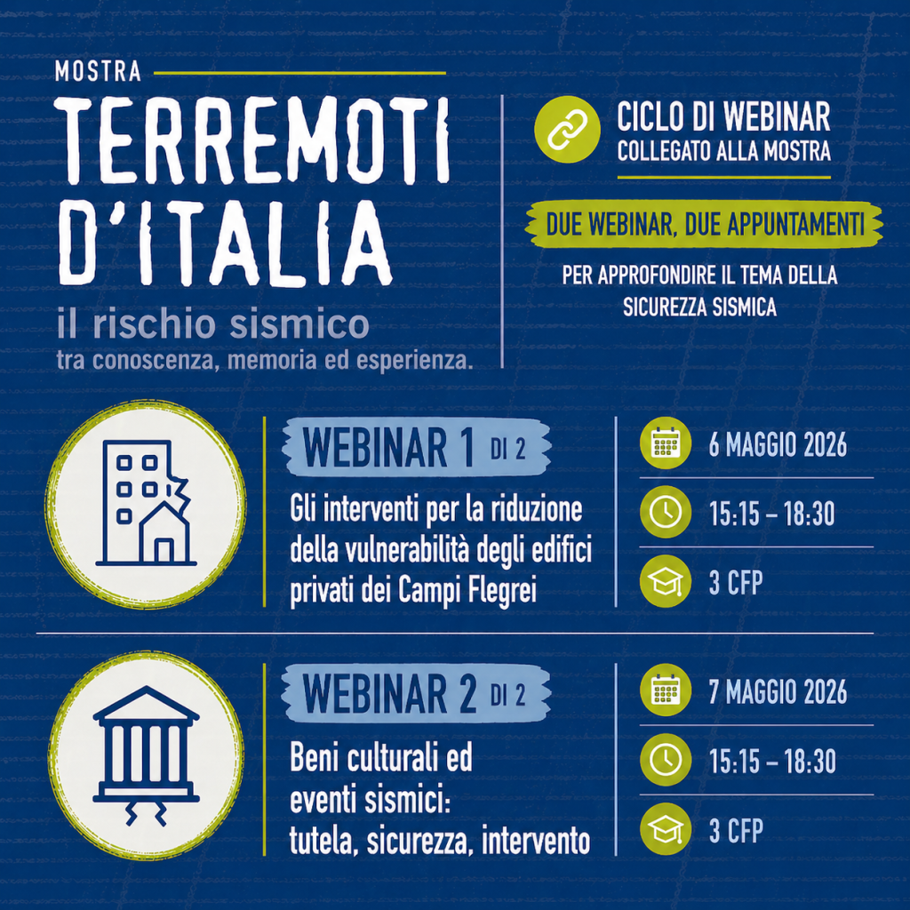 Ciclo di 2 webinar Terremoti d’Italia (iscrizione unica per le date 6 e 7 maggio)
